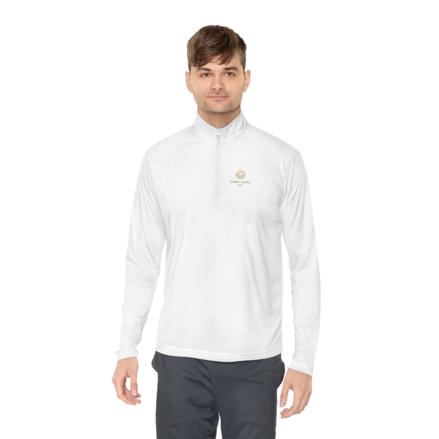 Sunny Earth Acres Quarter-Zip Logo Pullover