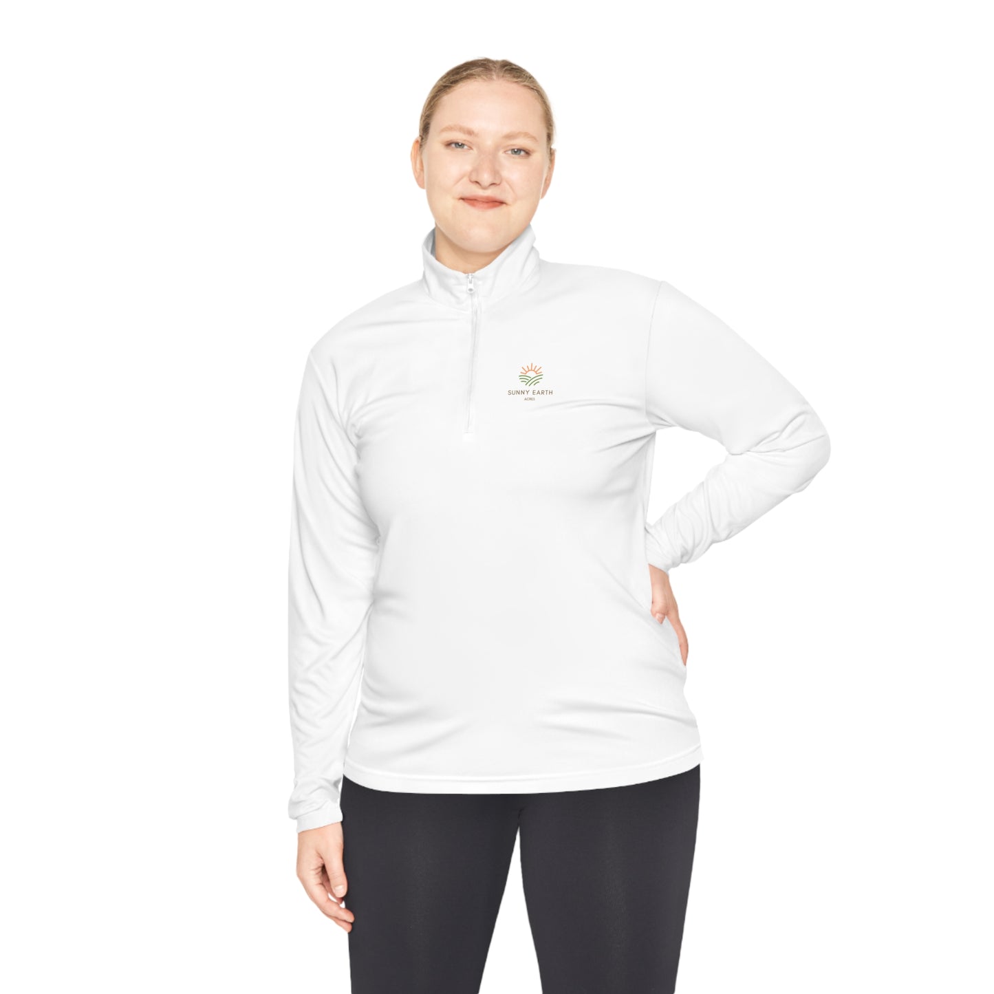 Sunny Earth Acres Quarter-Zip Logo Pullover