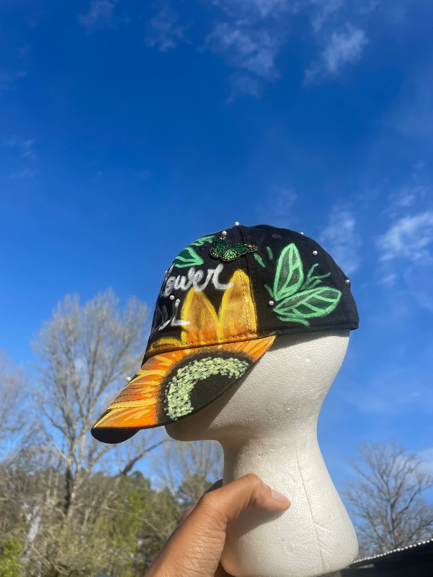 Hand Painted Sunflower Soul Hat